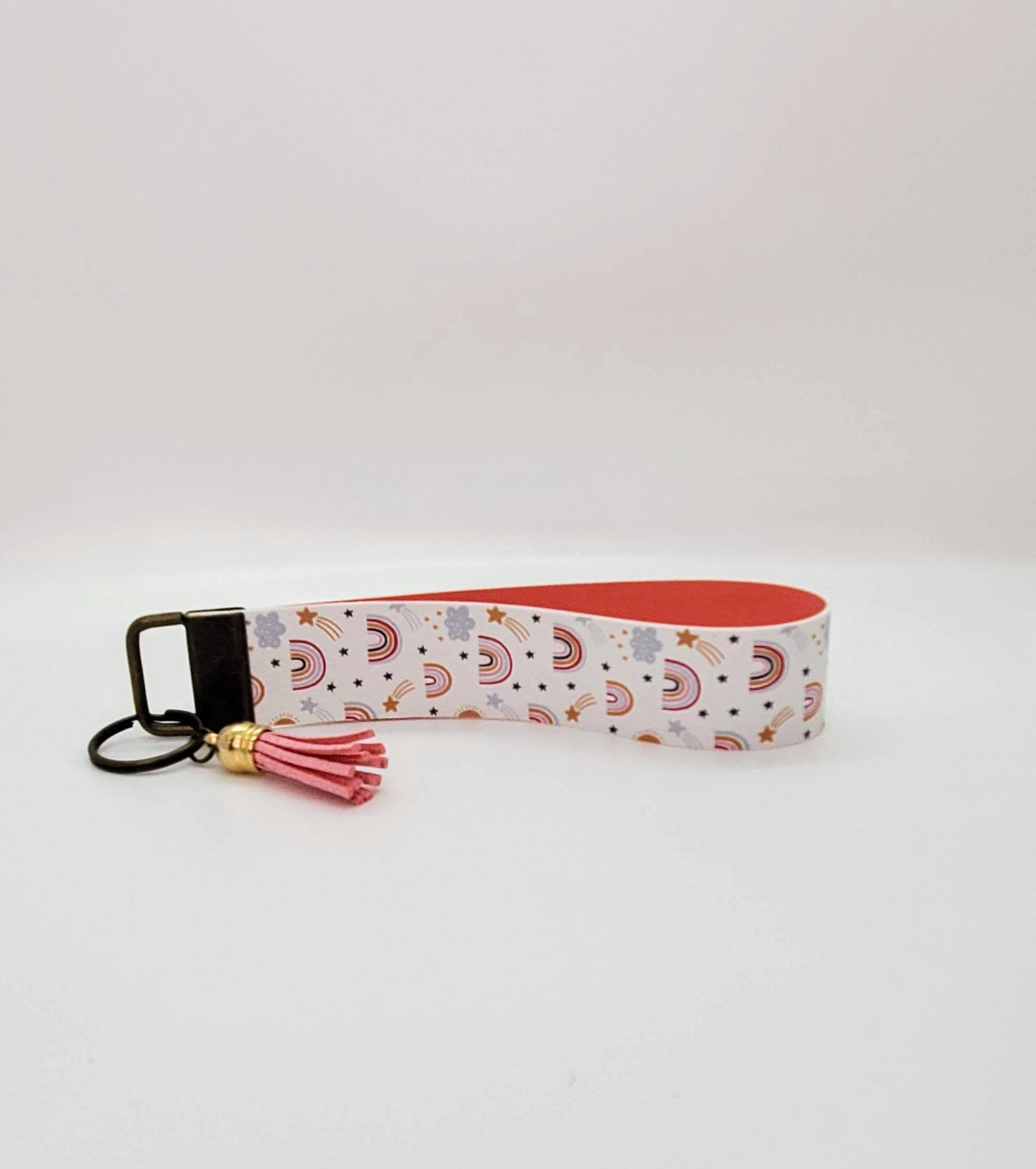 Day Dream Rainbow Vegan Leather Wristlet Key fob