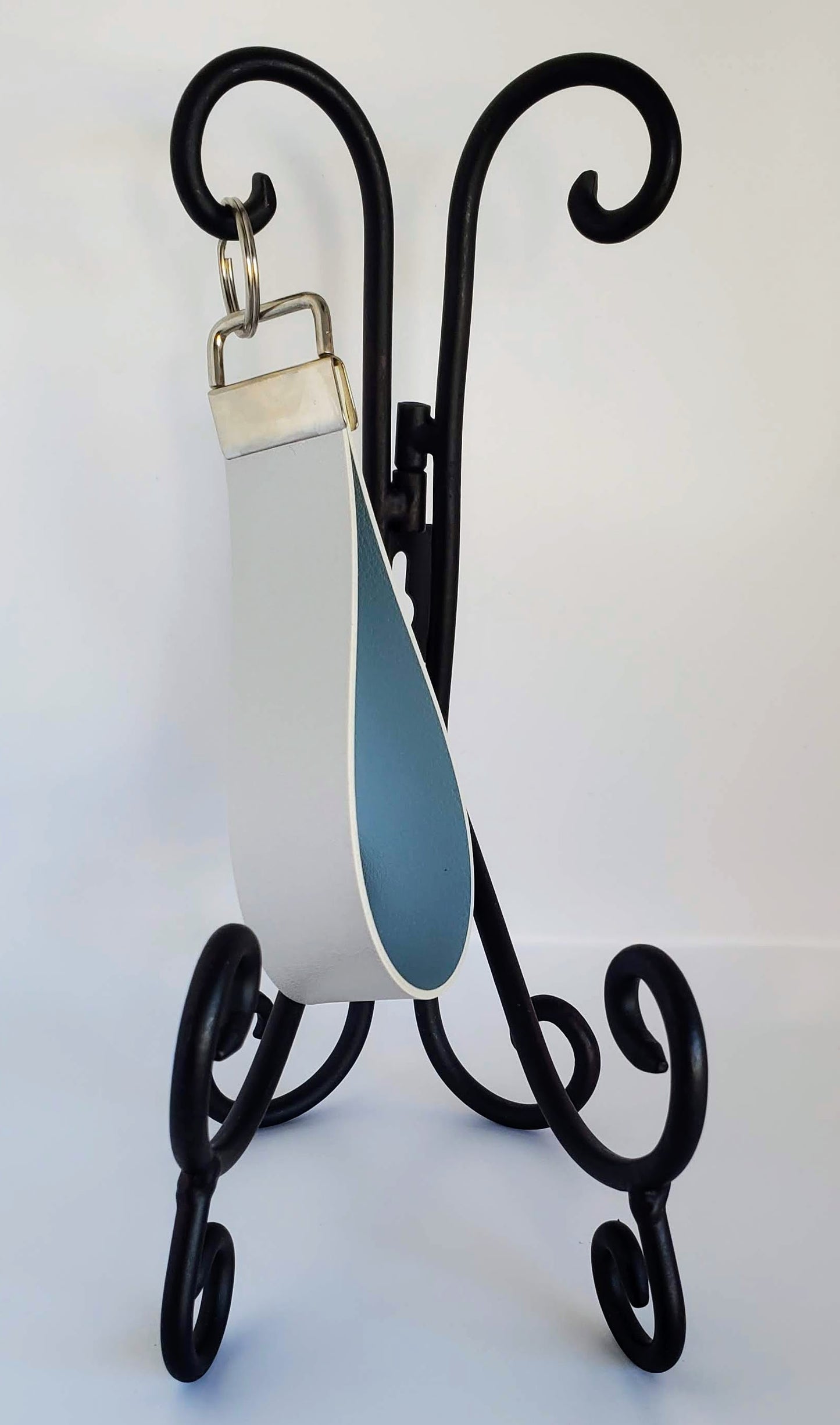 Silver & Blue Wristlet