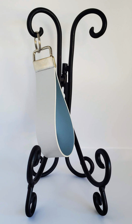 Silver & Blue Wristlet