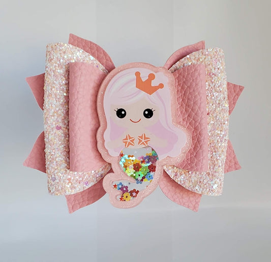 Pink Mermaid 4" Bow