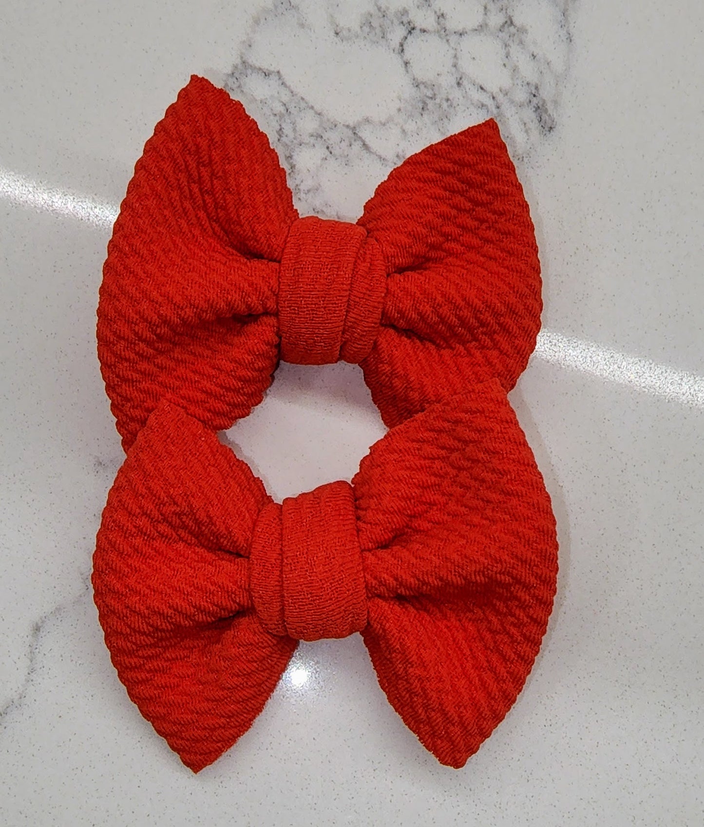 APPLE RED-Bullet Fabric Mini Bow Set
