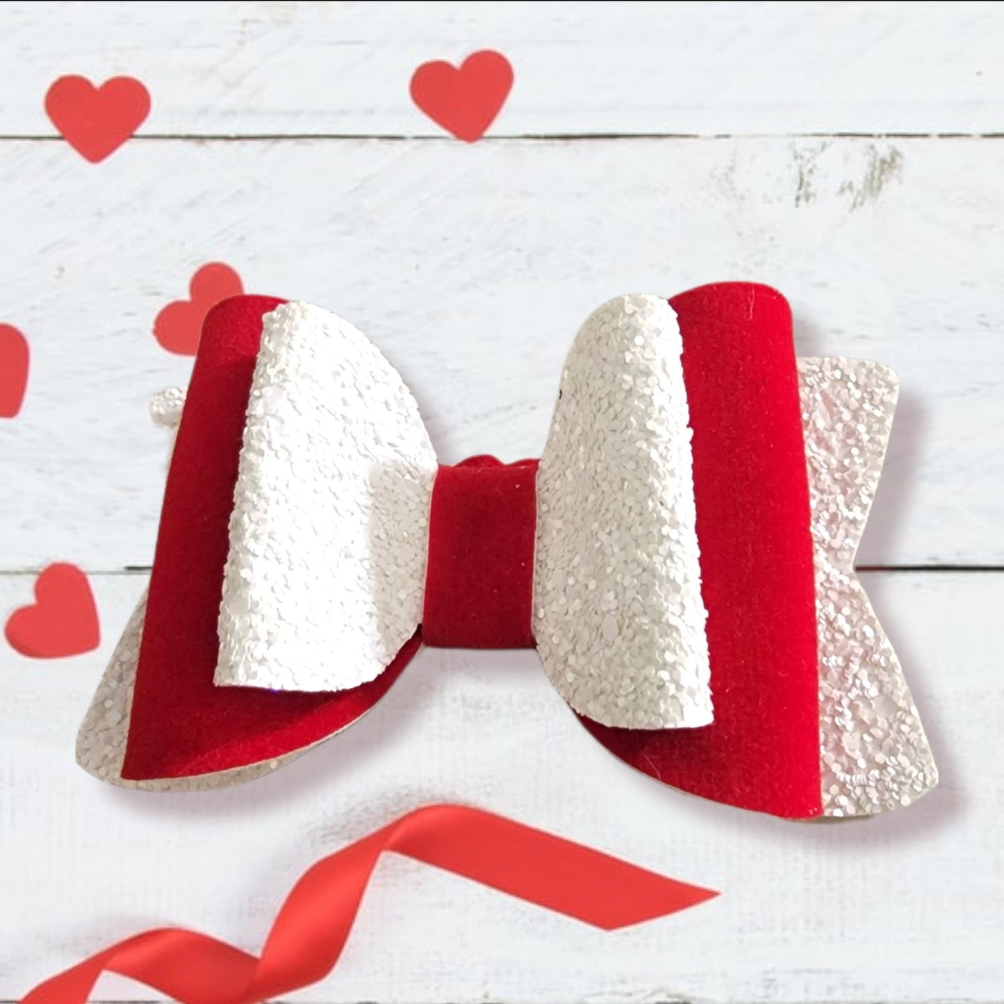 Chloe -Red Velvet Bow