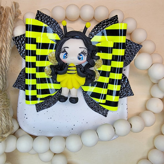 Beautiful Bee Claydoll Bow