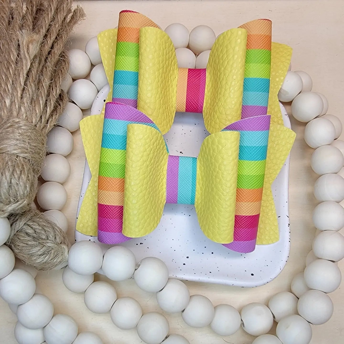 Rainbow Bright Bow Set
