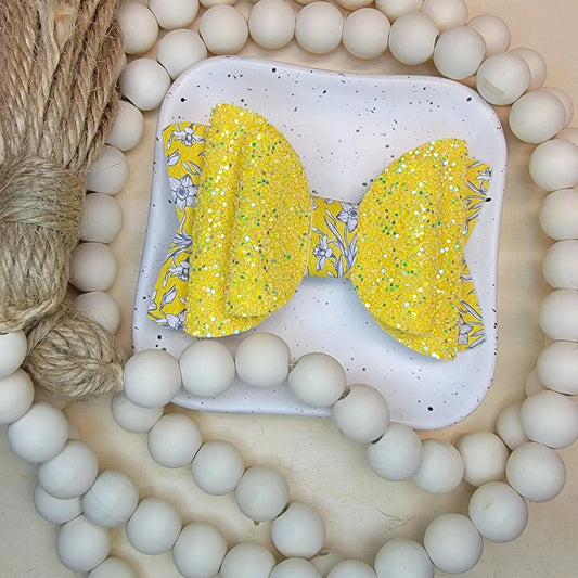 Yellow Floral Bow ( floral tail)