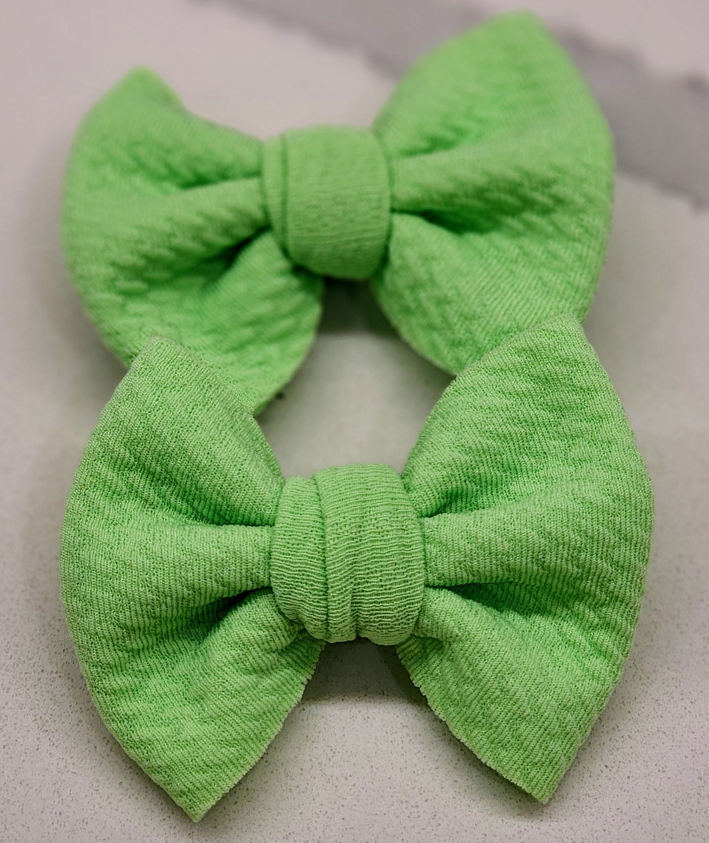 Green- Bullet Fabric Mini Bow Set