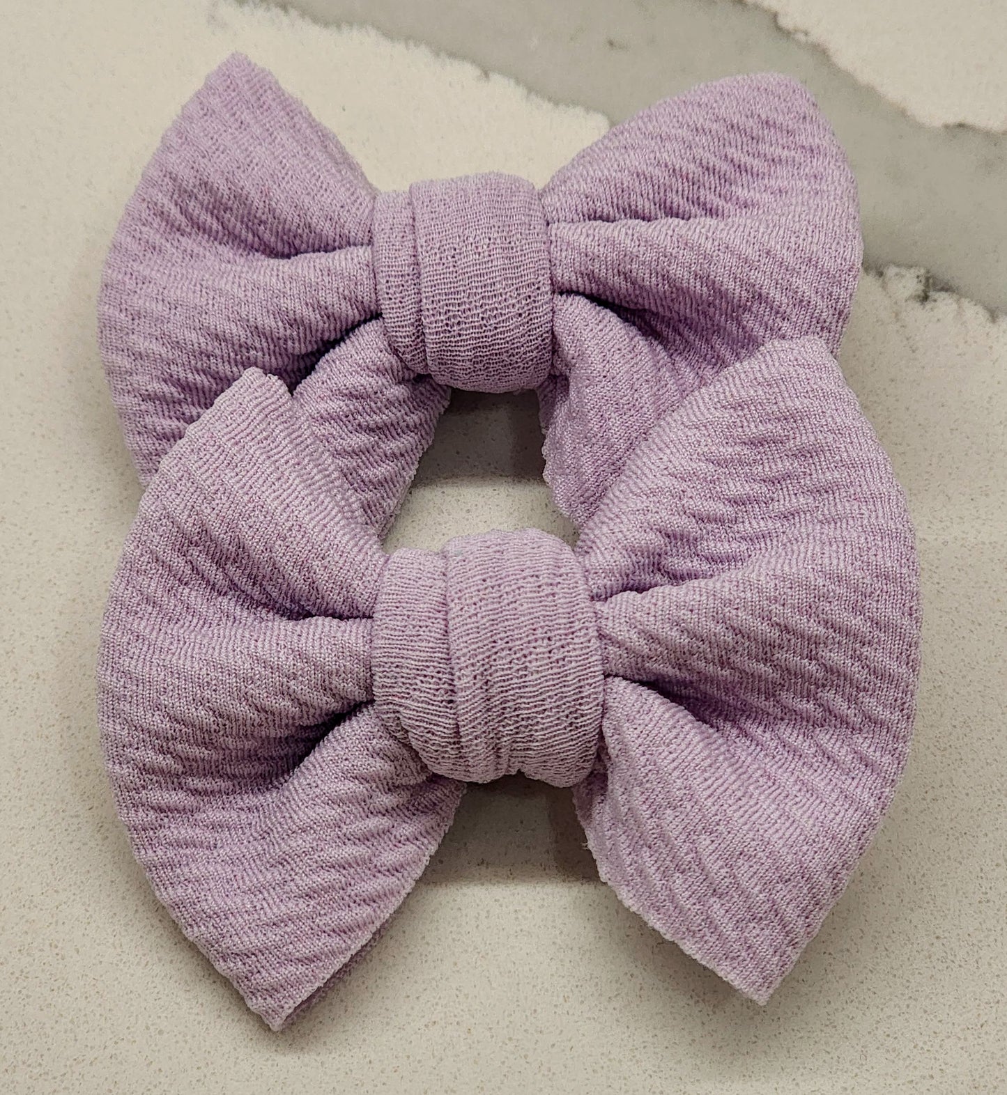 Deep Lilac- Bullet Fabric Mini Bow Set