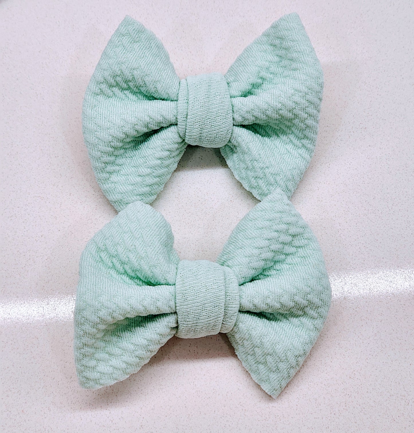 Elsa Deep Teal- Bullet Fabric Mini Bow Set