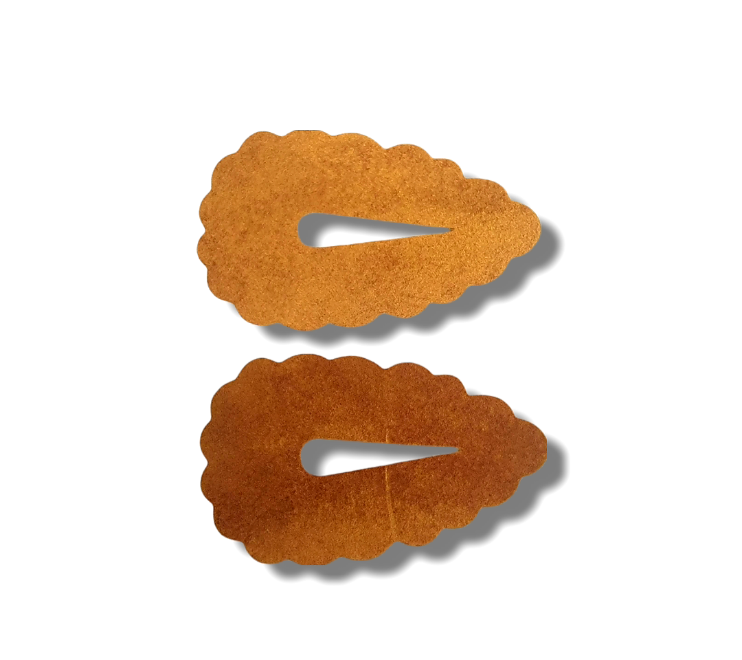 Velvet 3" Scalloped Snap Clip Set