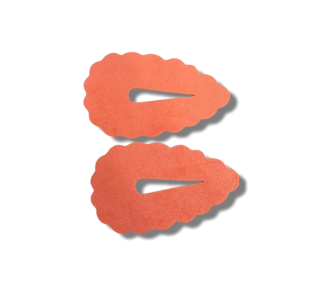 Velvet 3" Scalloped Snap Clip Set