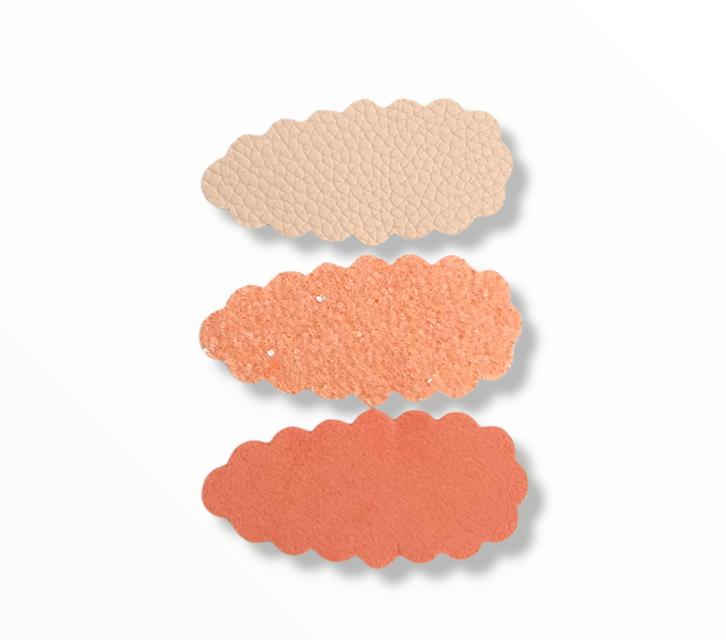 Peaches & Cream 2.5" Snap Clip Set