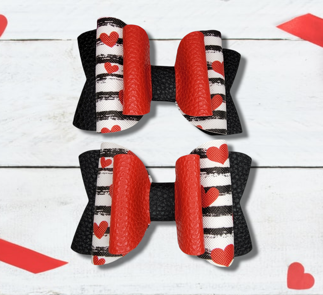 Hearts & Stripes Single Bow