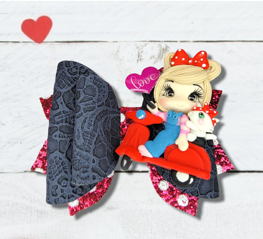 Polka Dot Scooter Jasmine Bow