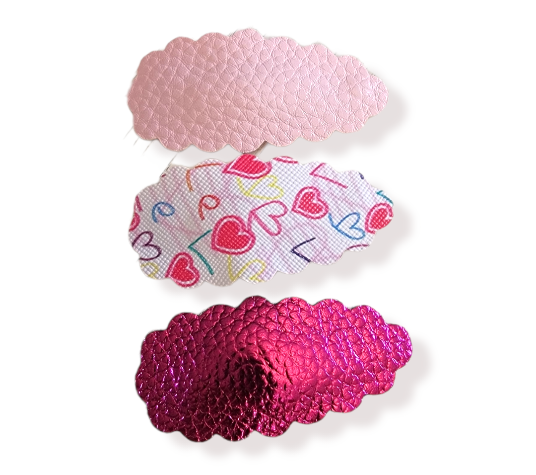 Love Hearts Snap Clip Set