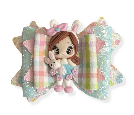 Pastel Plaid & Jenny Beans  Girl Bow
