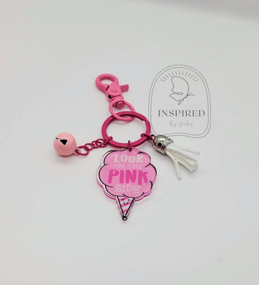PINK COTTON CANDY KEYCHAIN