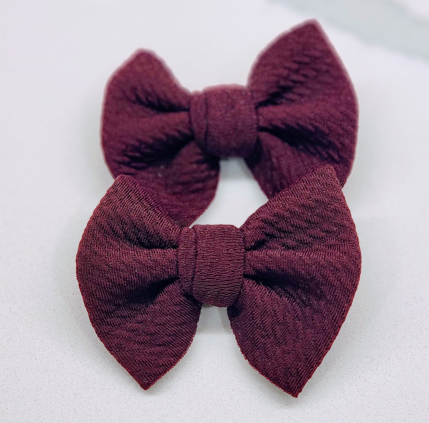 Deep Lilac- Bullet Fabric Mini Bow Set