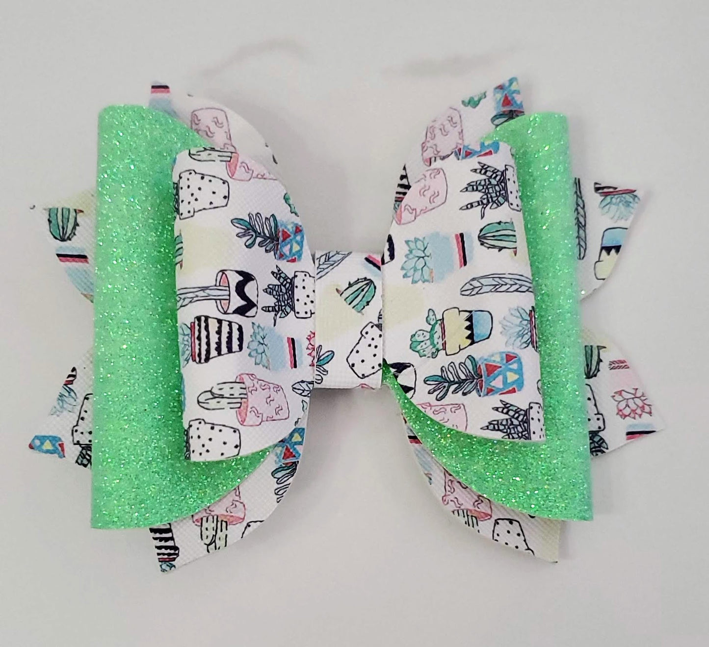4" Cactus Plant Hair Bow