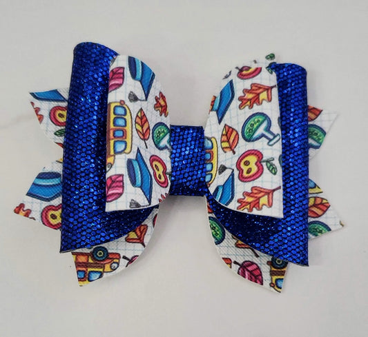 4" Back 2 School #2 Hair Bow