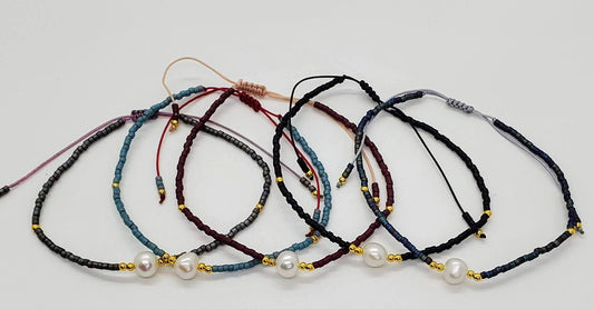 Thin Pearl Bracelet MIYUKI Handmade Delica Glass Beads Vintage Simple Bracelets