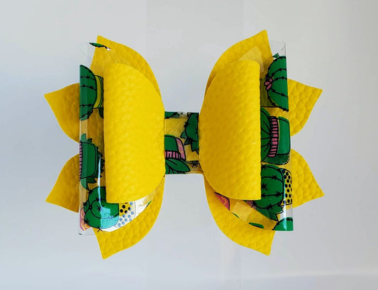 Sunny Cactus 4" Hair Bow
