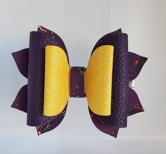 Purple Pumpkins 4" Bow