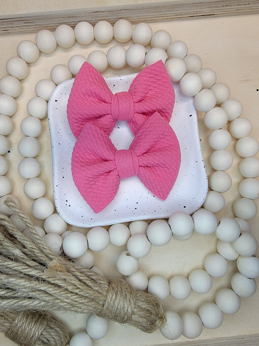 ROSE- Bullet Fabric Mini Hair Bow