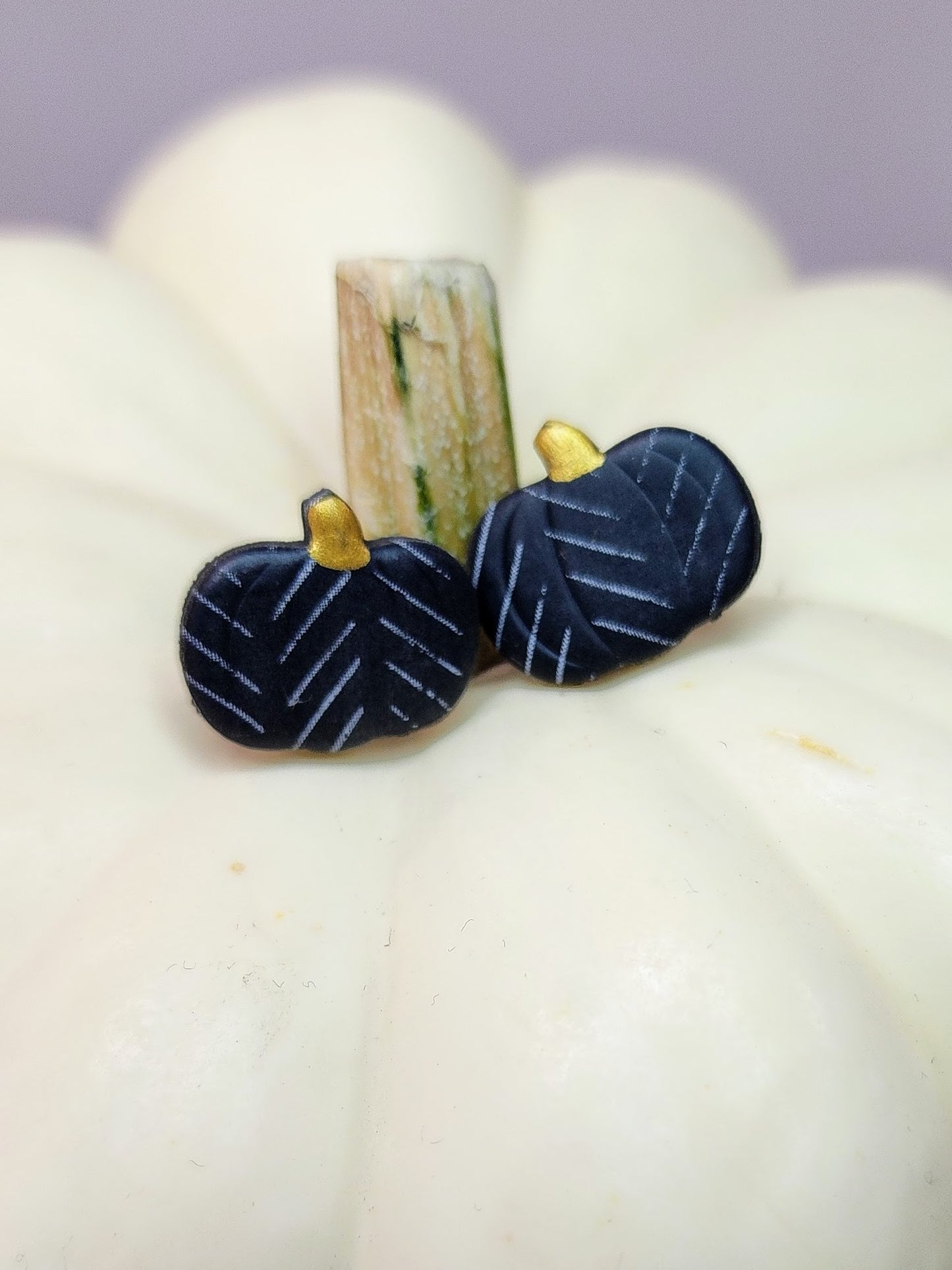 Handmade Clay Pumpkin Earrings