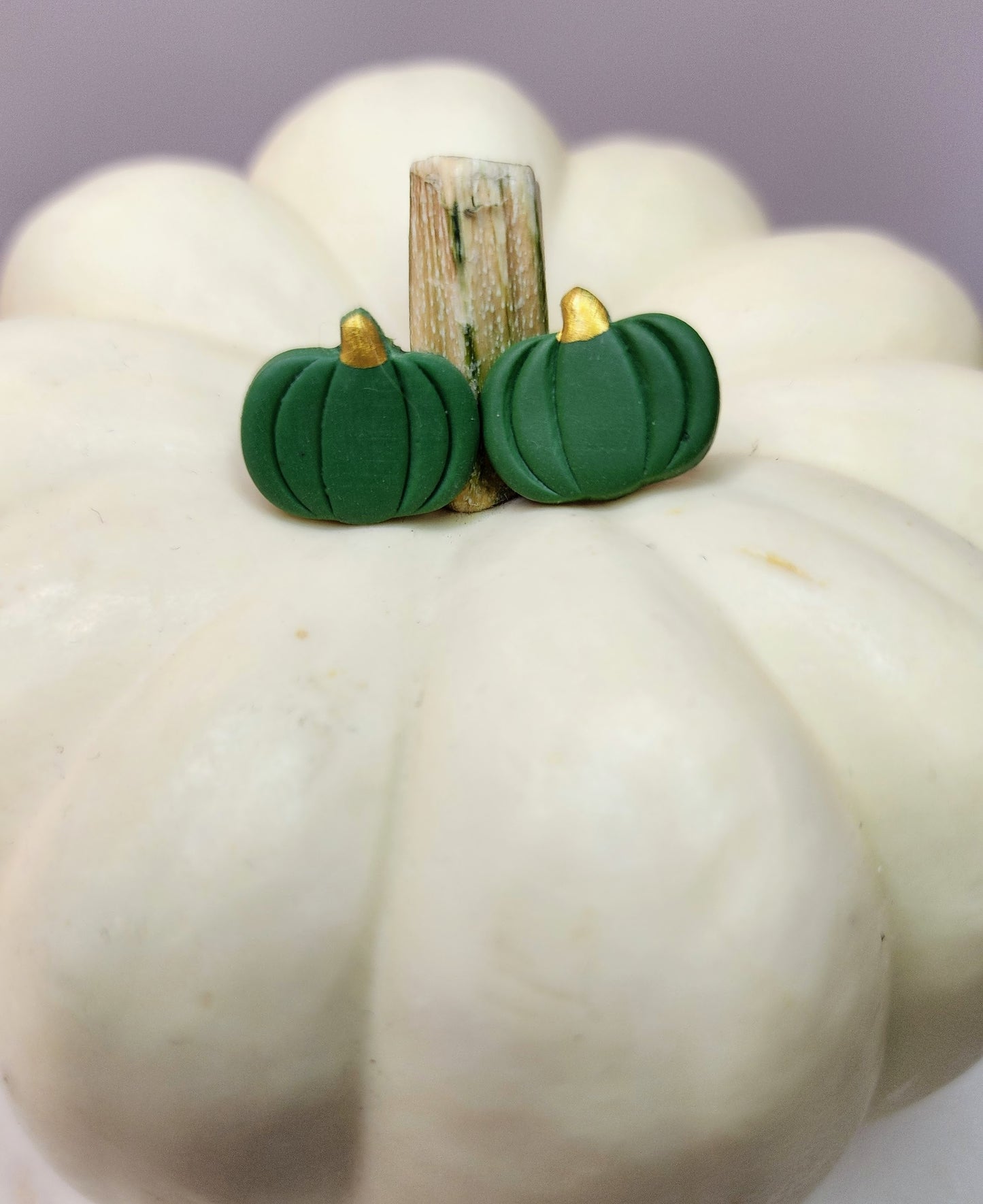 Handmade Clay Pumpkin Earrings