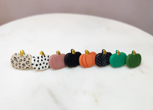 Handmade Clay Pumpkin Earrings