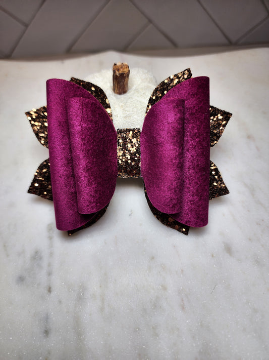 Magenta Velvet Bow