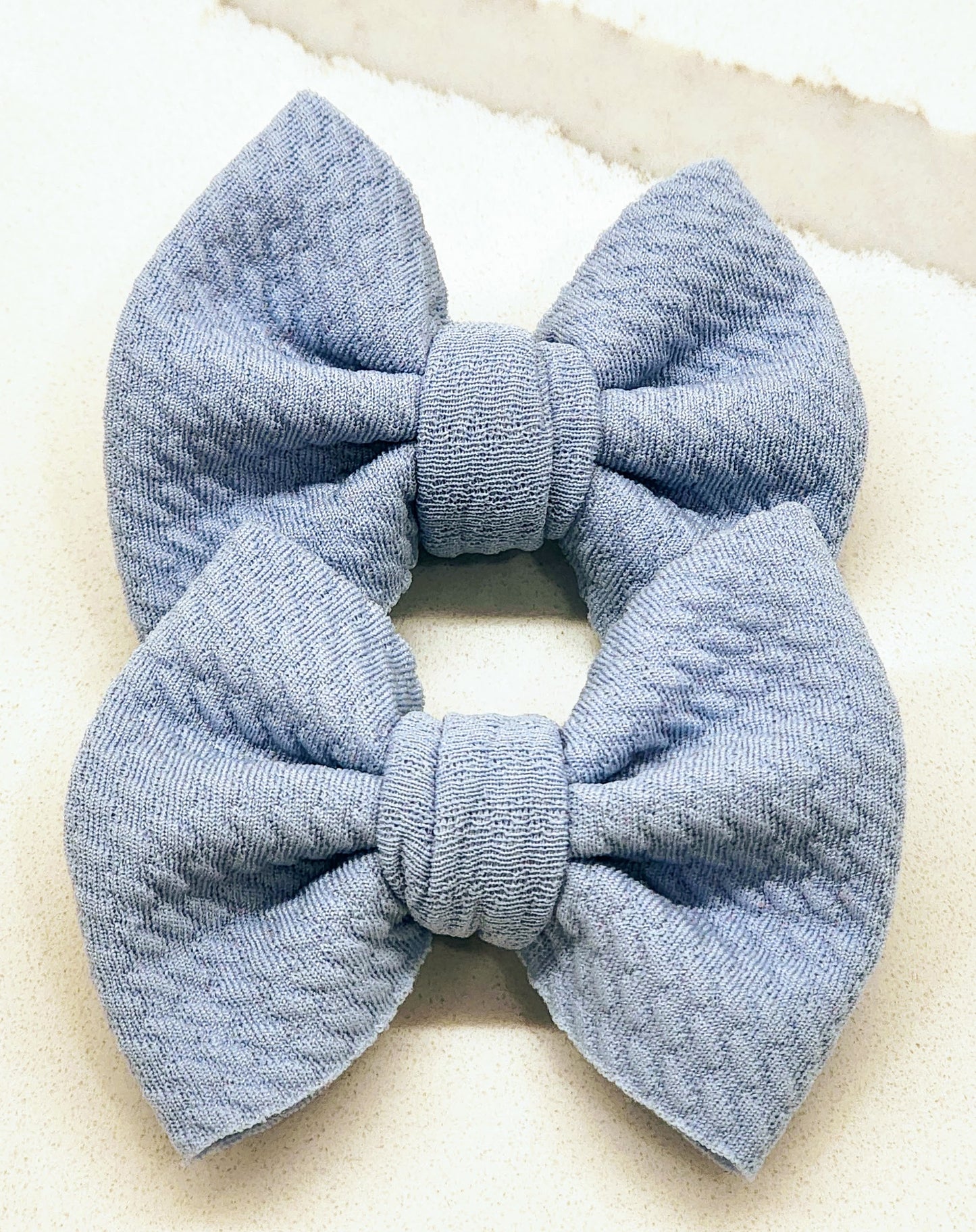 Baby Blue- Bullet Fabric Mini Bow Set