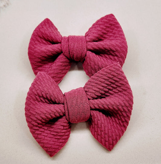 Magenta- Bullet Fabric Mini Bow Set