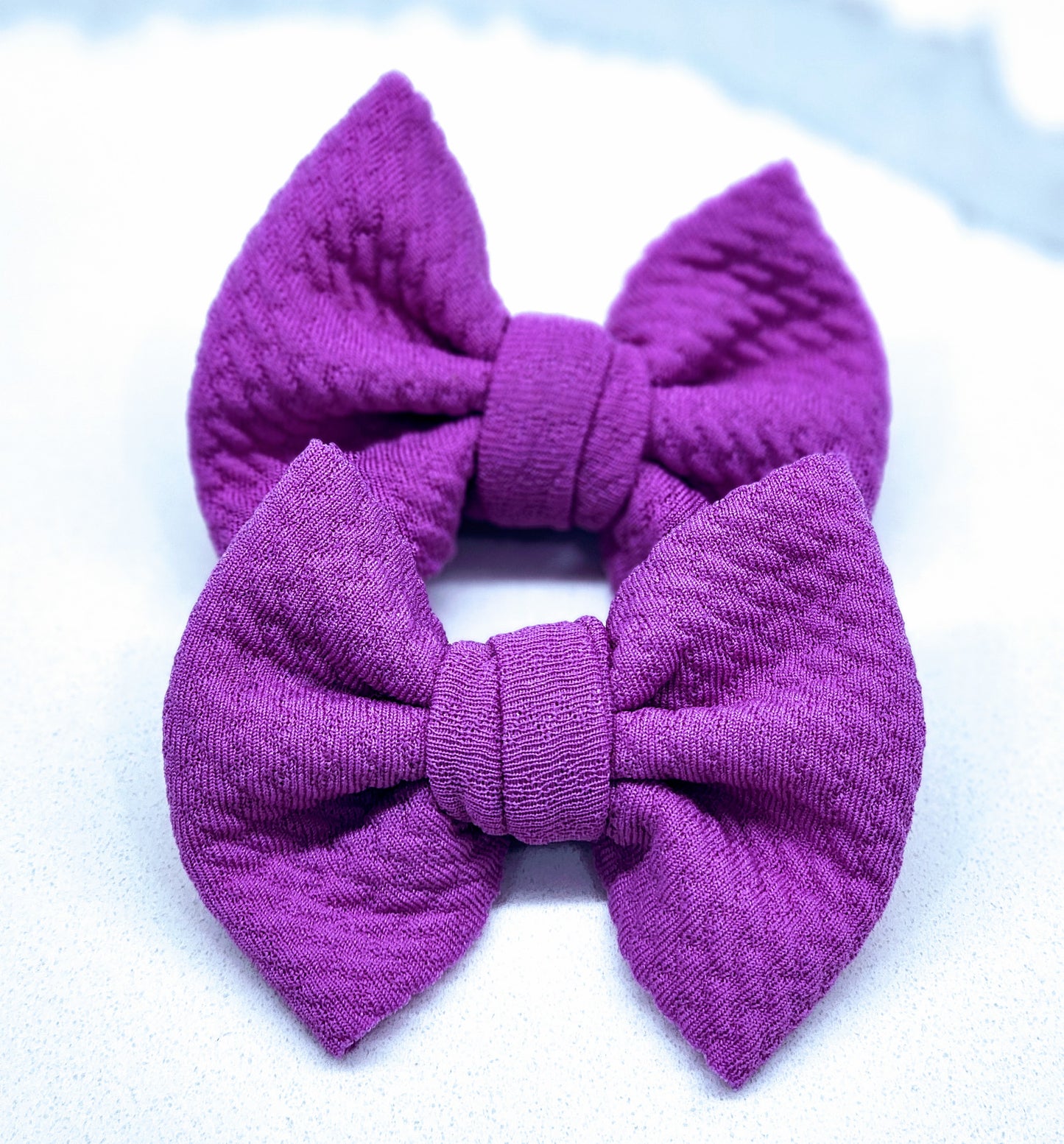 Deep Lilac- Bullet Fabric Mini Bow Set