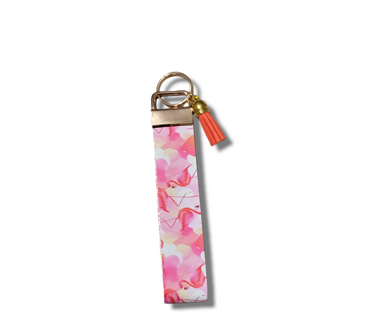 Fancy Flamingos Wristlet