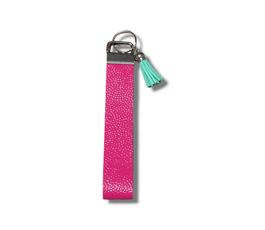 Hot Pink -Mint Wristlet