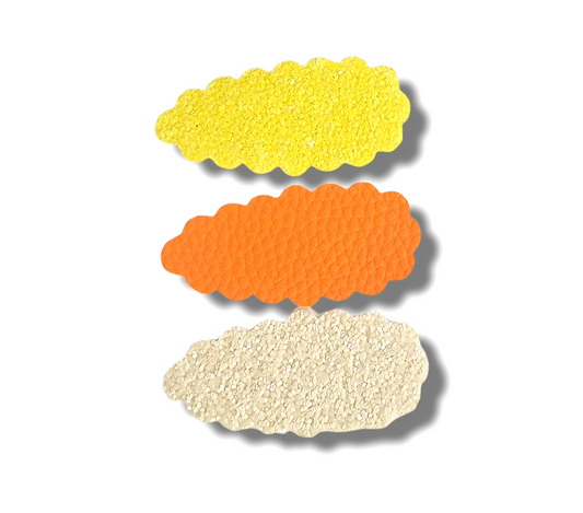 Sunshine 2.5" Scalloped Snap Clip Set