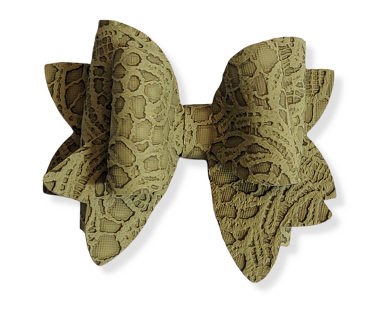 Lace Moss Green Bow
