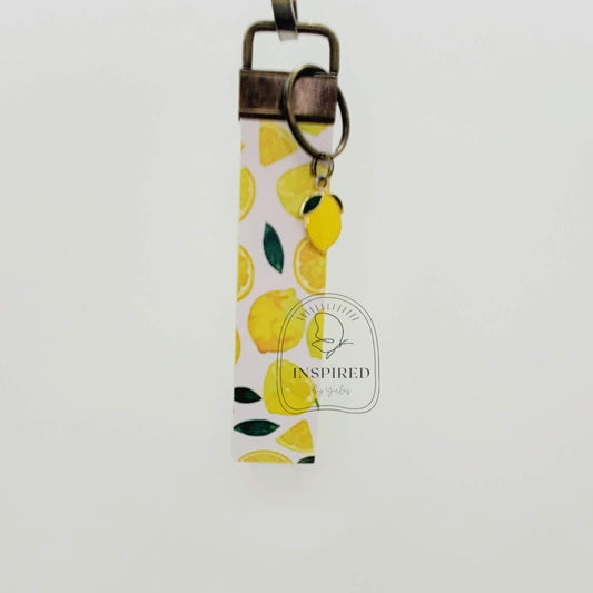 WHOLE LEMON VEGAN LEATHER KEY FOB
