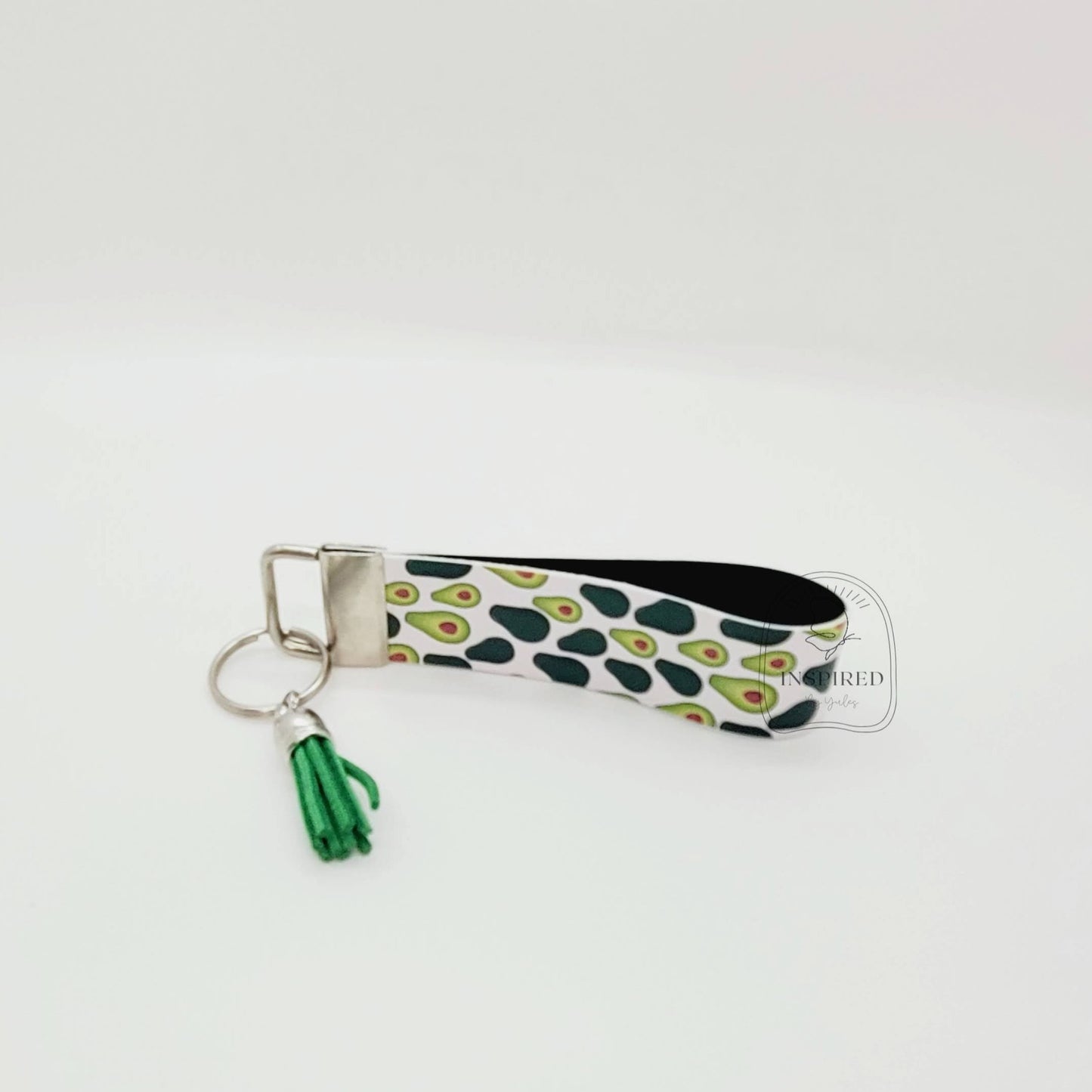 Avocado Vegan Leather Wristlet Key Fob