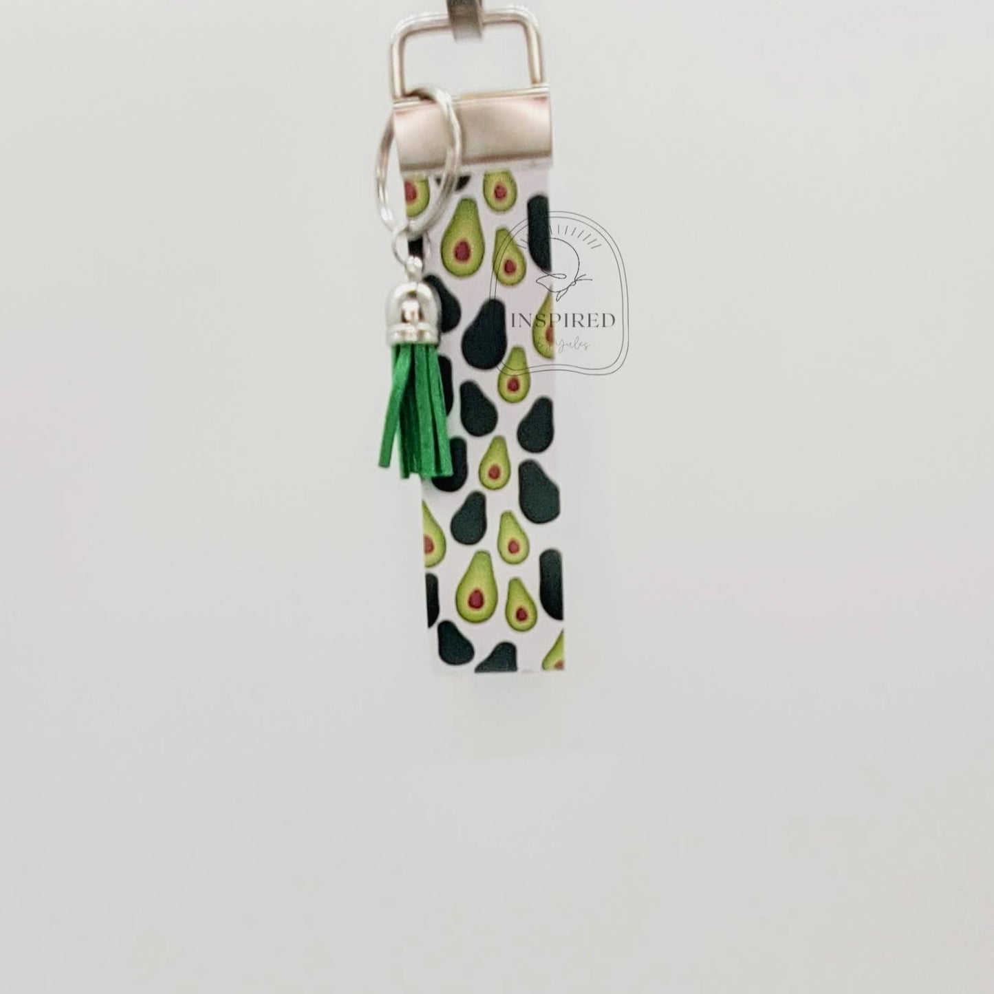 Avocado Vegan Leather Wristlet Key Fob