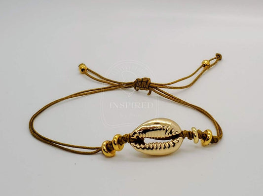 LUCKY GOLD SEASHELL ADJUSTABLE BRACELET