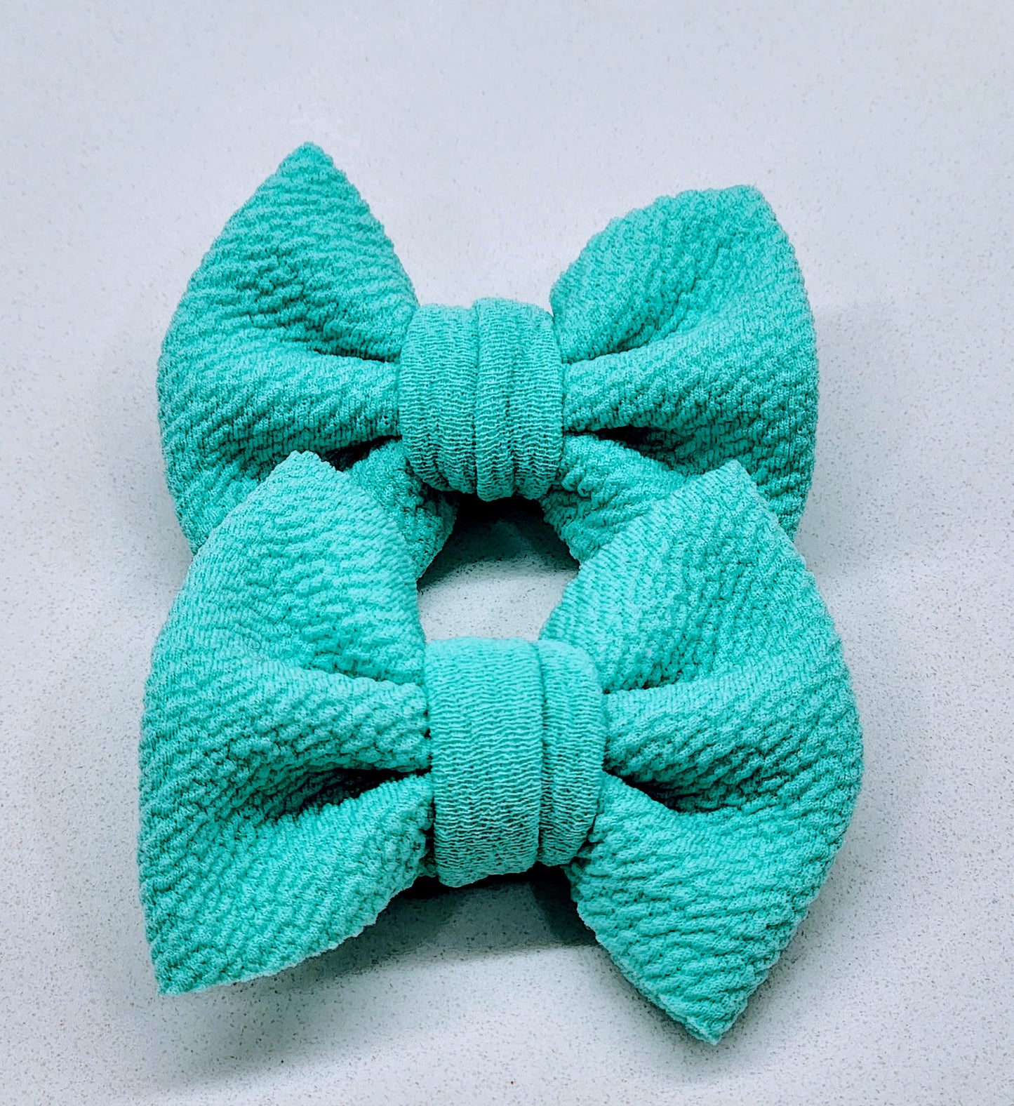 Elsa Deep Teal- Bullet Fabric Mini Bow Set