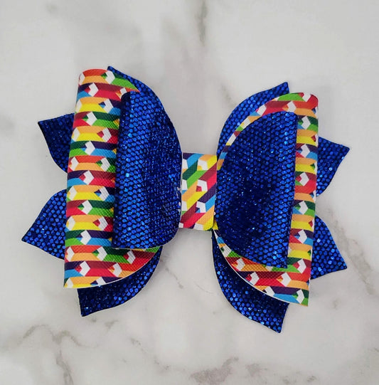 4" Coloring Pencils Hair Bow